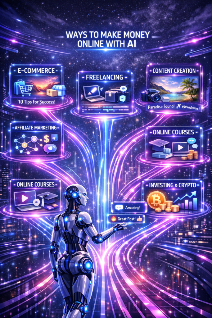 Different ways to make money online with AI
