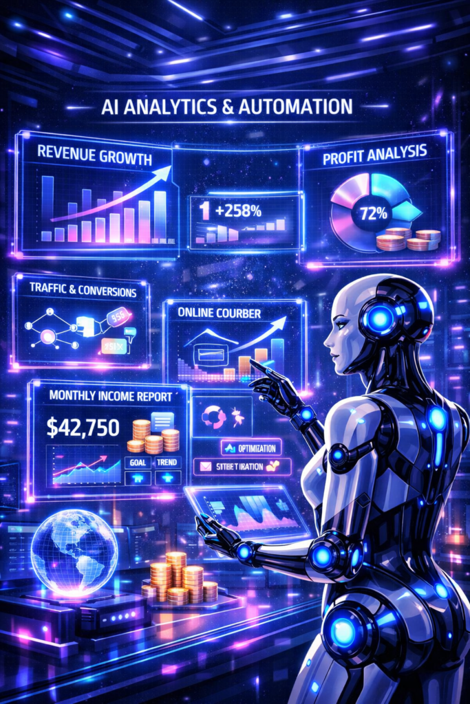 Scaling income with AI automation and analytics