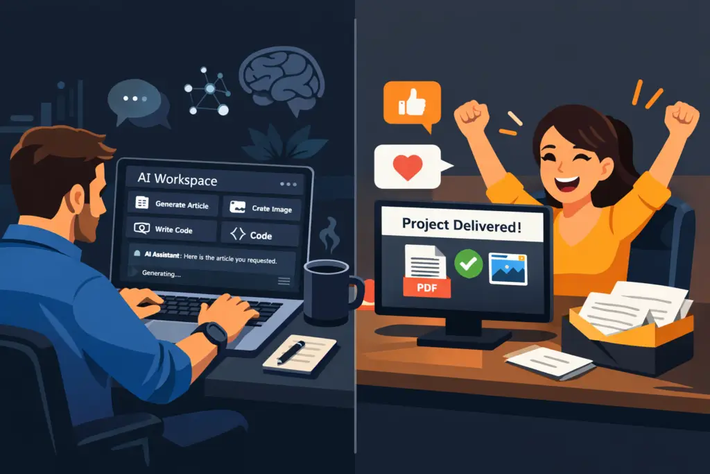 beginner selling AI services on Fiverr
